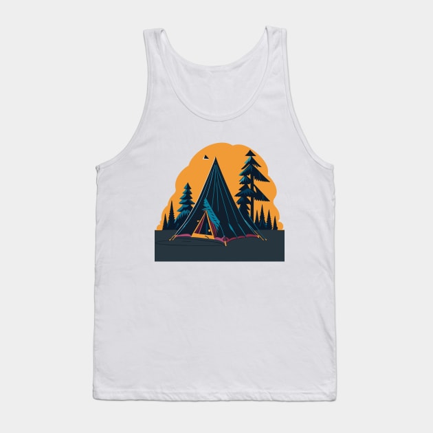 Camp vibe summer vacay Tank Top by Absent-clo